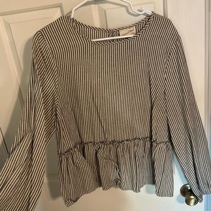 A New Day striped Peplum top